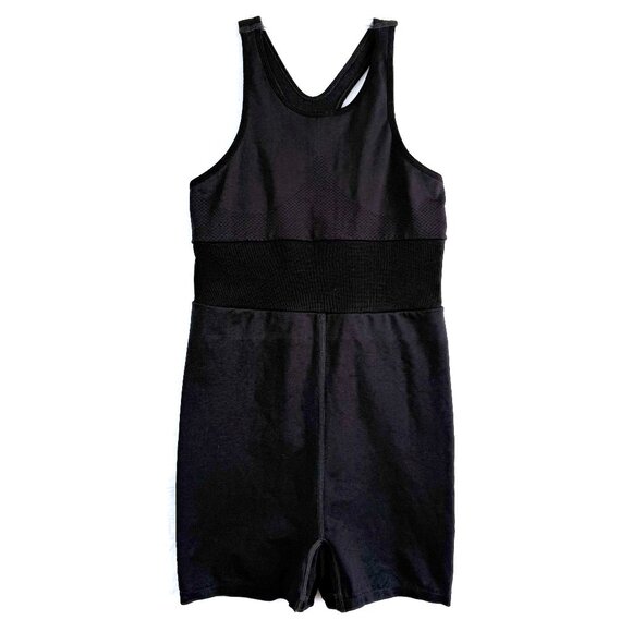 FP Movement Every Single Time Runsie Shorts Womens M L Black Racerback Unitard - Picture 1 of 7